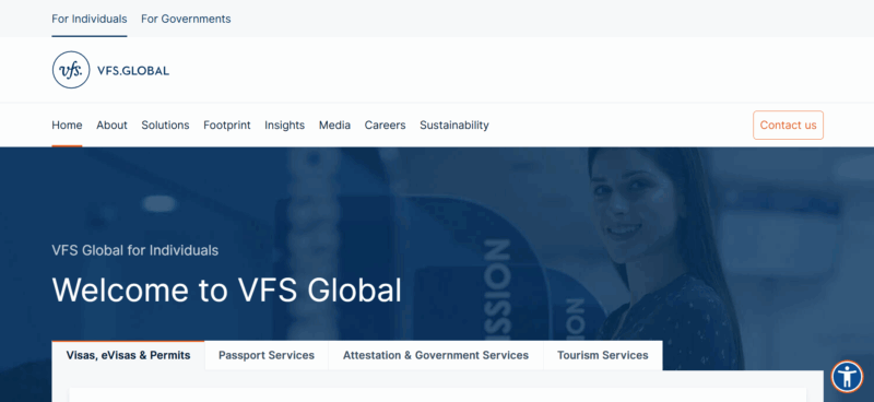 VFS Global Homepage